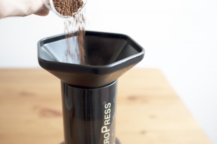 Aeropress – Kaffee einfüllen